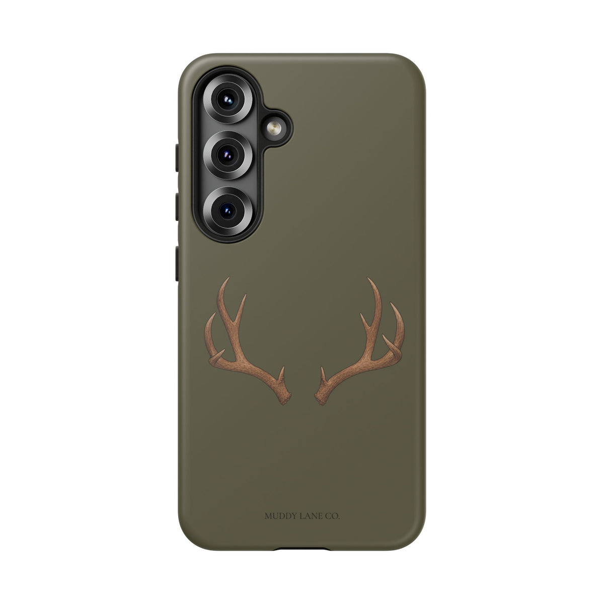 Antlers Tough Phone Case in Muddy Green Matte