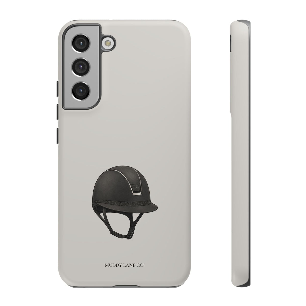 Riding Helmet Tough Phone Case in Soft Grey Matte