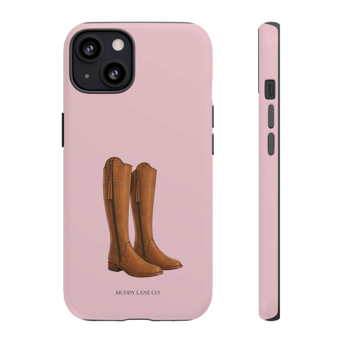 Riding Boots Tough Phone Case in Soft Rosette Pink Matte