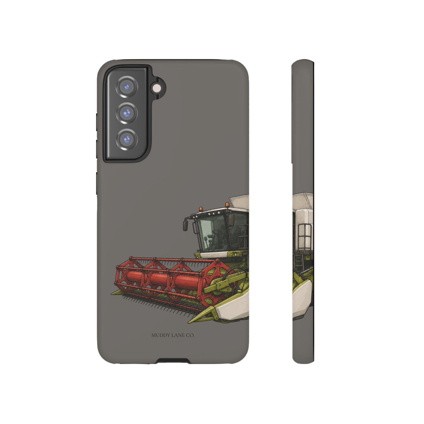 Combine Harvester Close-Up Tough Phone Case in Dark Grey Matte