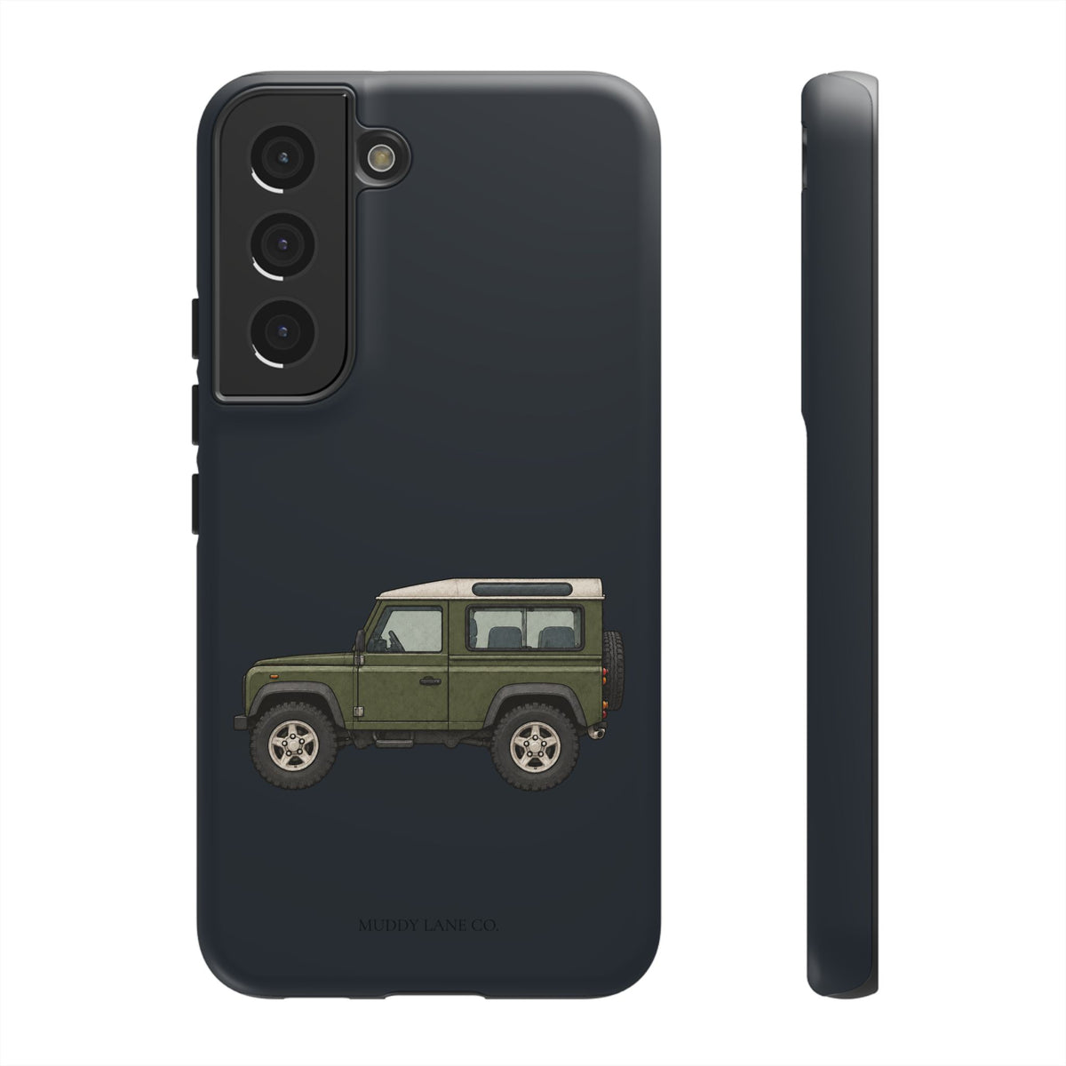 Green Classic 4x4 Tough Phone Case in Charcoal Navy Matte