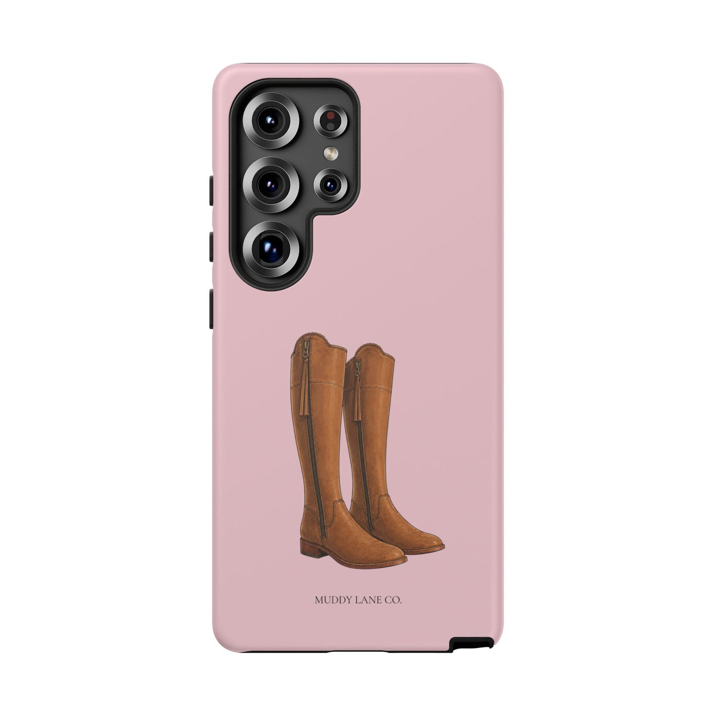 Riding Boots Tough Phone Case in Soft Rosette Pink Matte