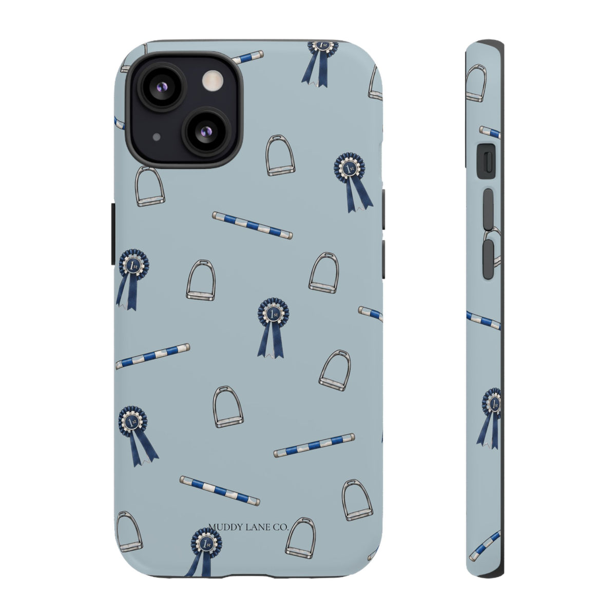 Show Day Pattern Tough Phone Case in Dusty Blue Matte