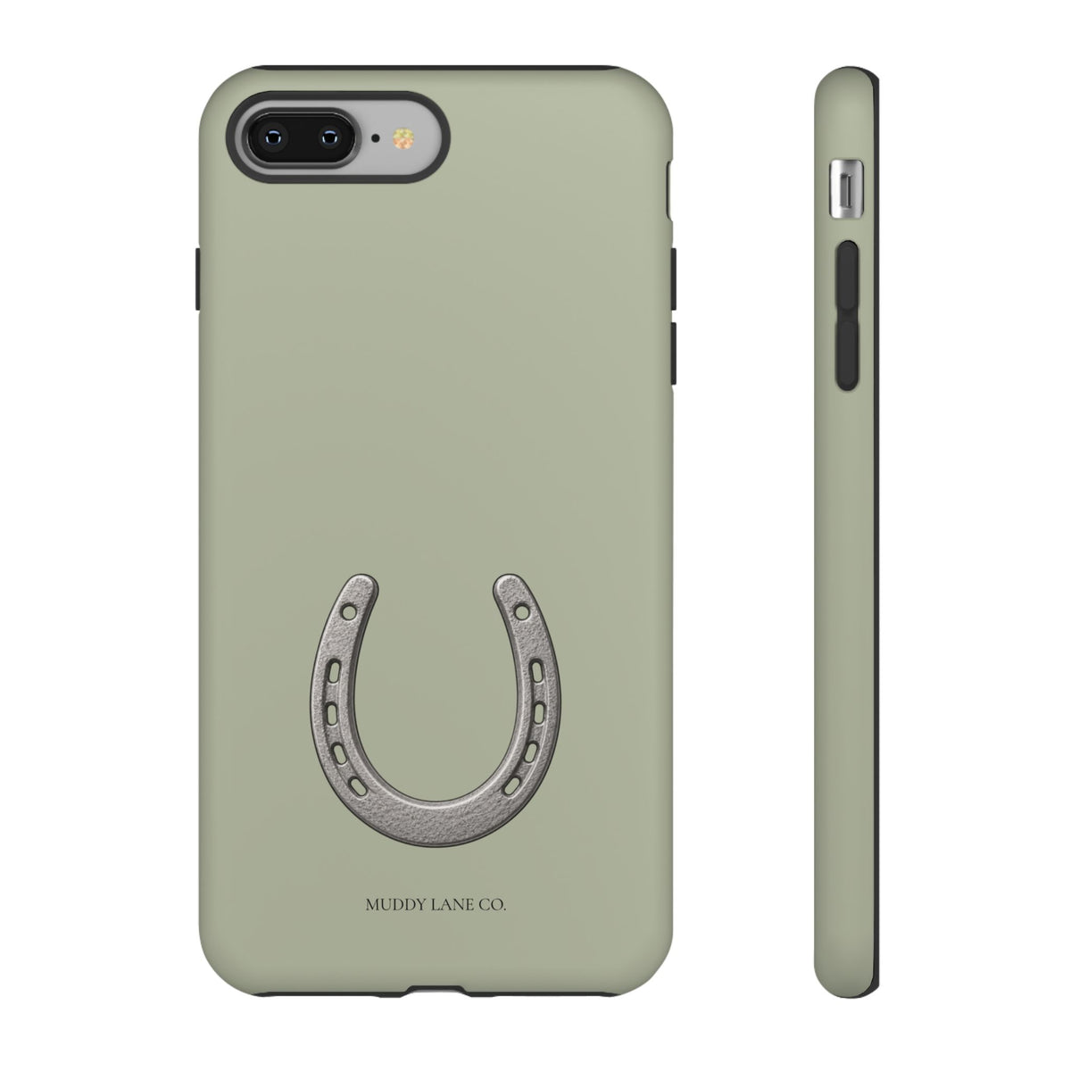 Horseshoe phone case in Light Sage by Muddy Lane Co, photo 3