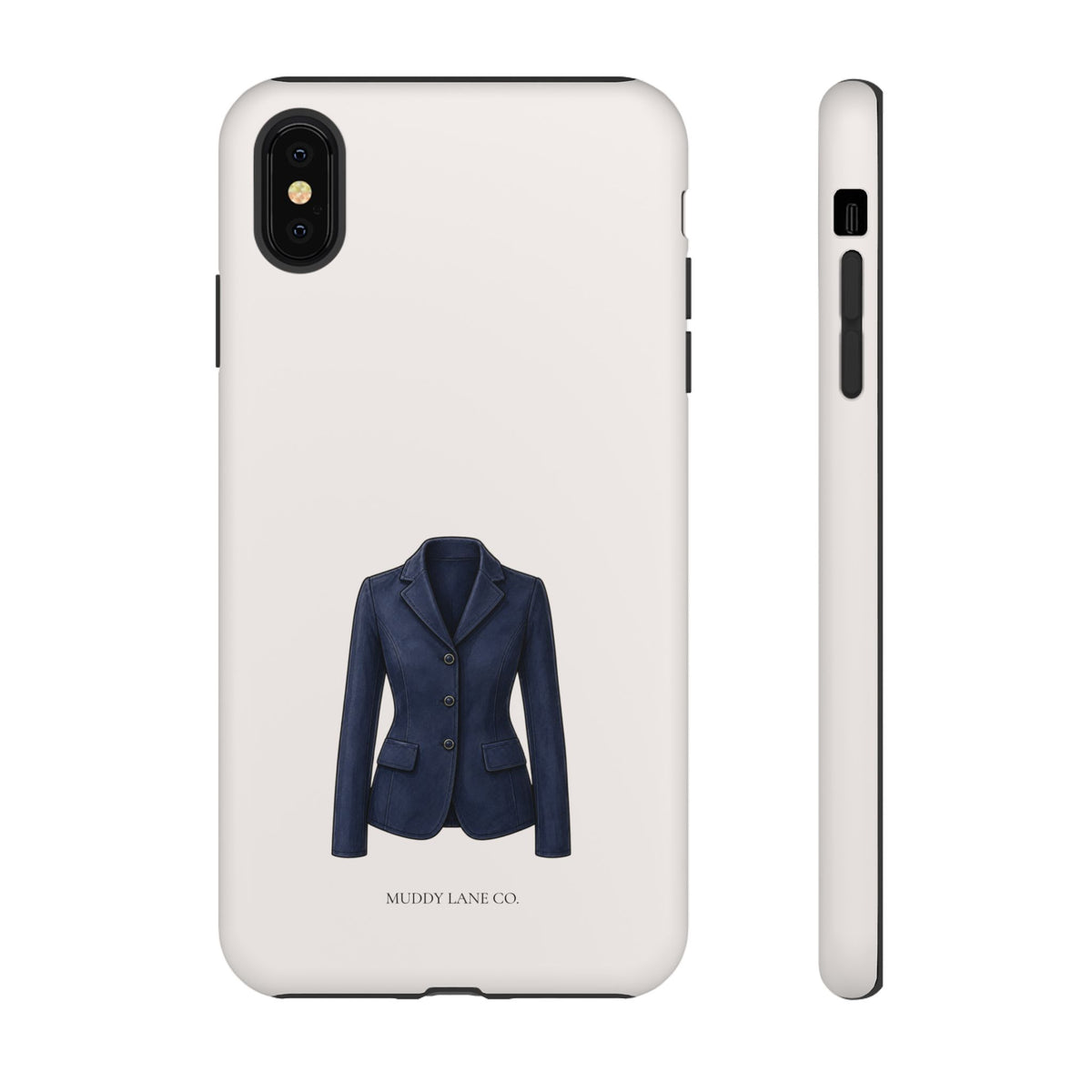 Navy Show Jacket Tough Phone Case in Warm Cream Matte