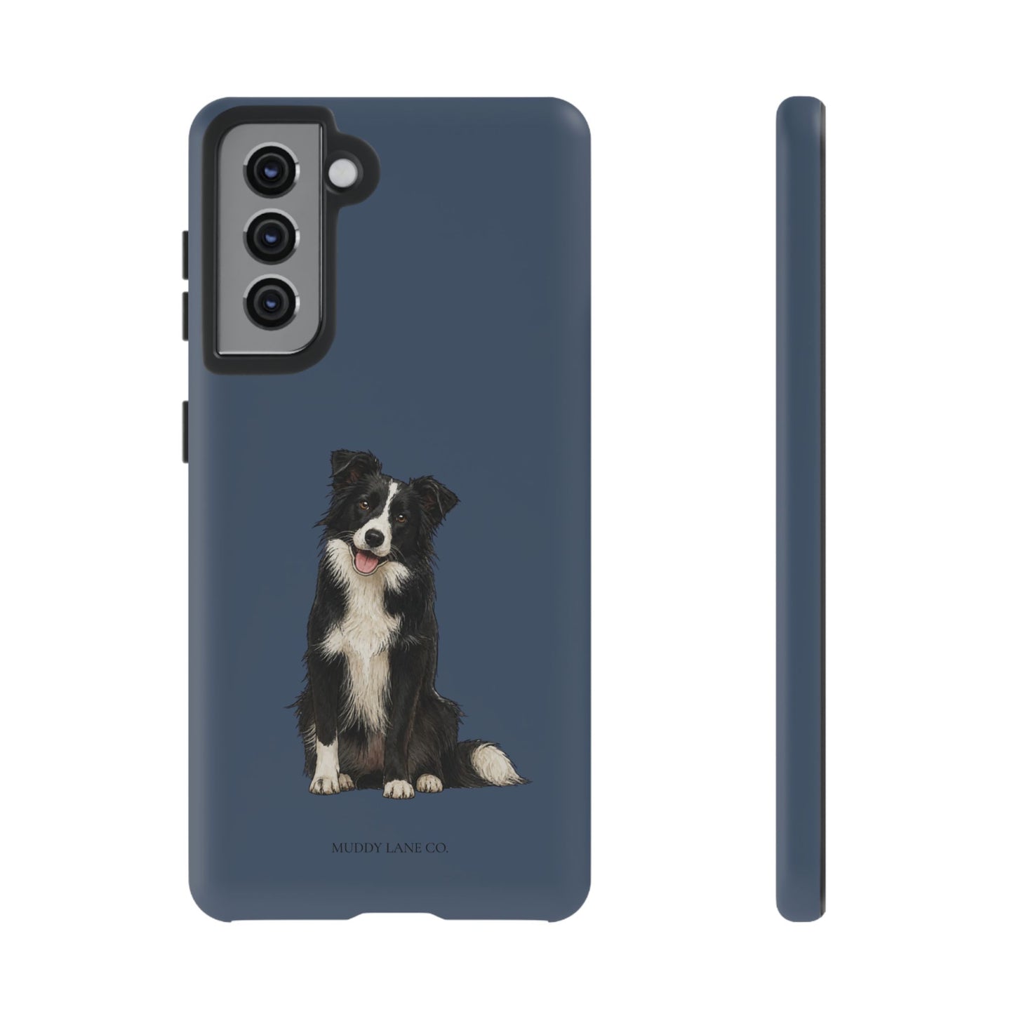 Border Collie Tough Phone Case in Deep Navy Matte