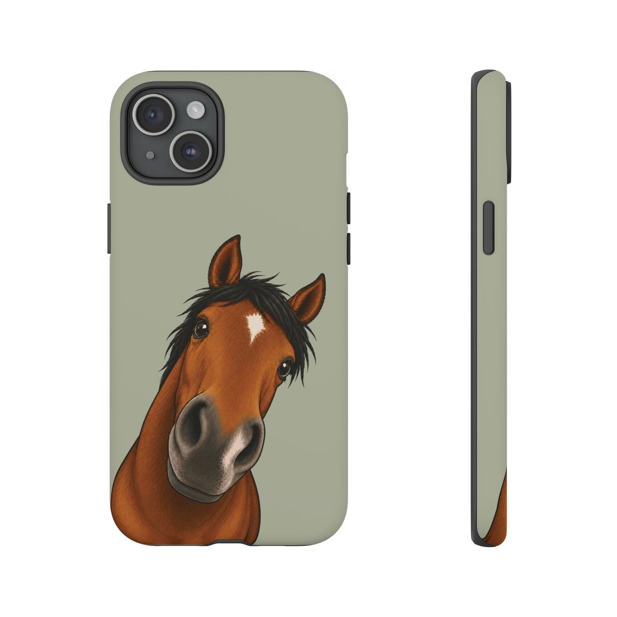 Boop Horse Tough Phone Case in Light Sage Matte