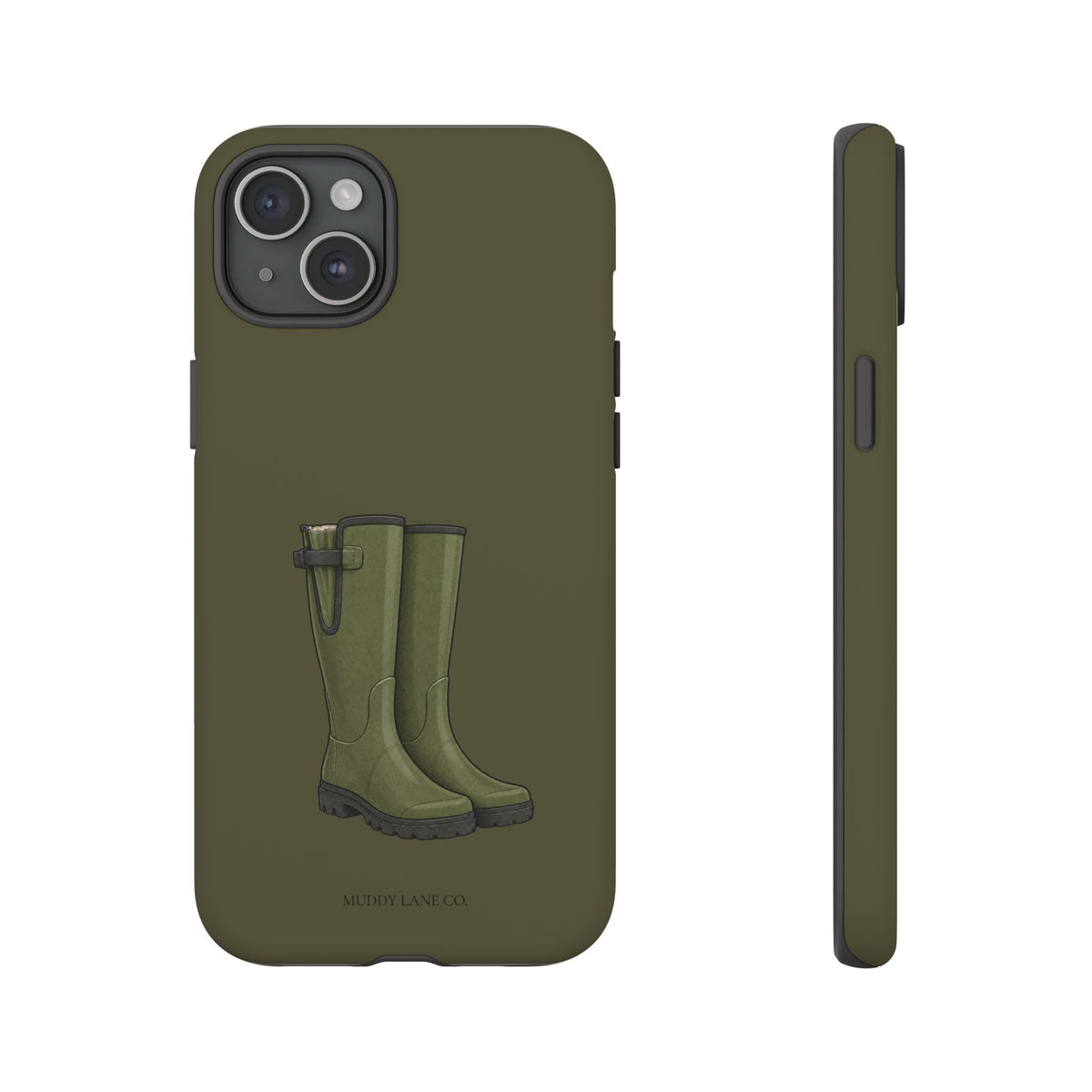Wellies Tough Phone Case in Muddy Green Matte
