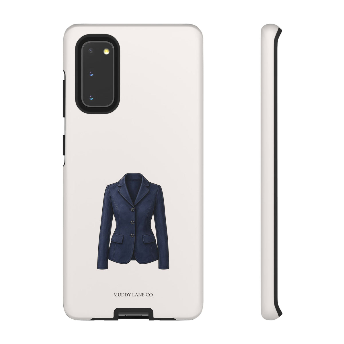 Navy Show Jacket Tough Phone Case in Warm Cream Matte