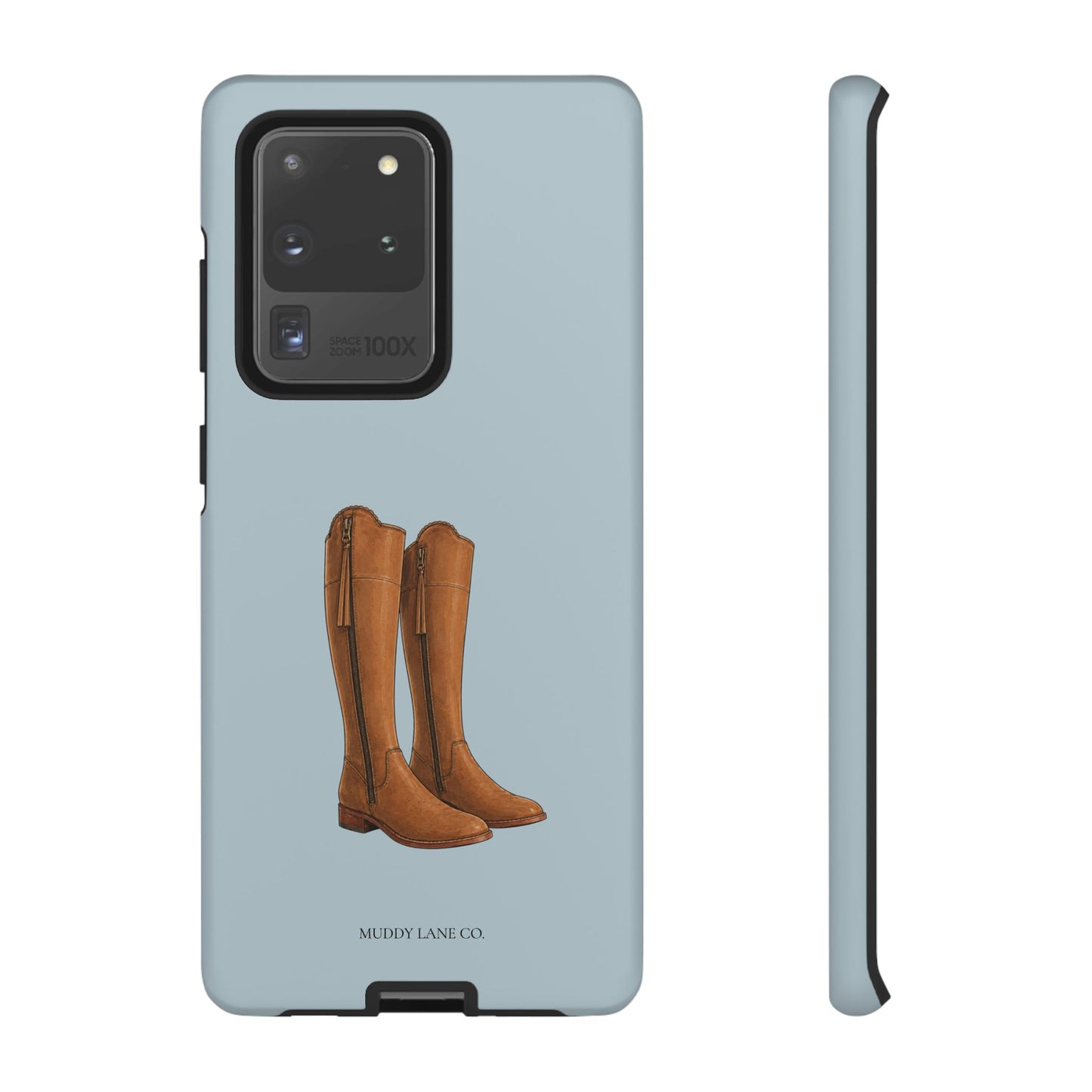 Riding Boots Tough Phone Case in Dusty Blue Matte