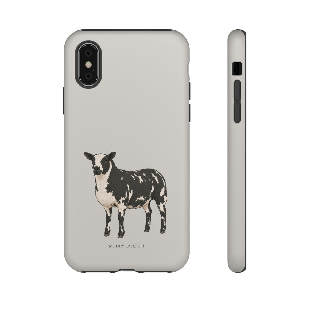 Dutch Spotted Sheep Tough Phone Case in Soft Grey Matte