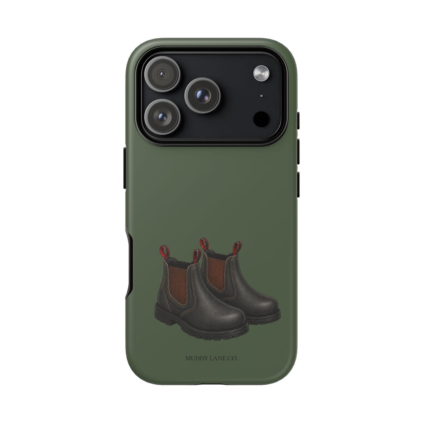 Yard Boots Tough Phone Case in Forest Green Matte