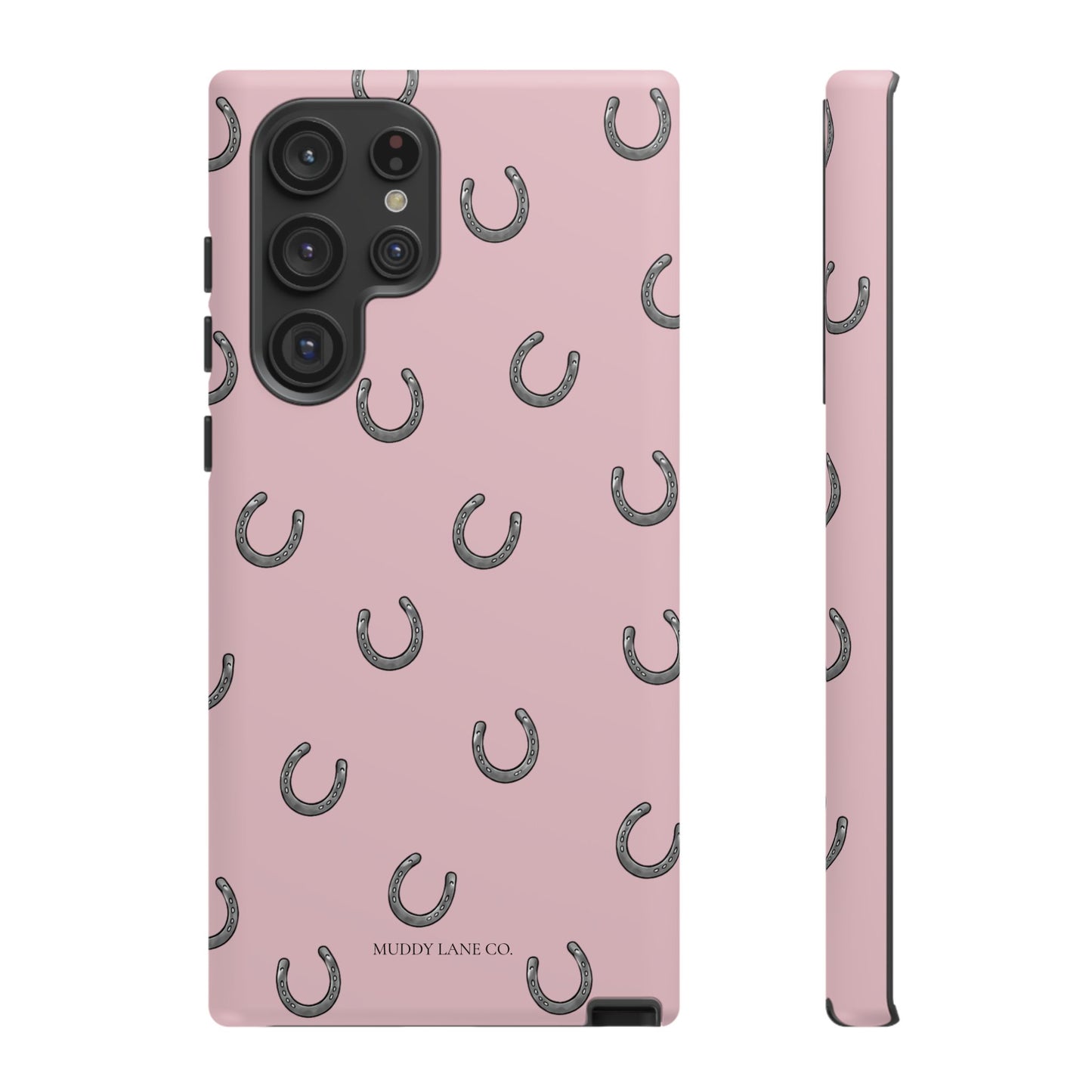 Horseshoe Pattern Tough Phone Case in Soft Rosette Pink Matte