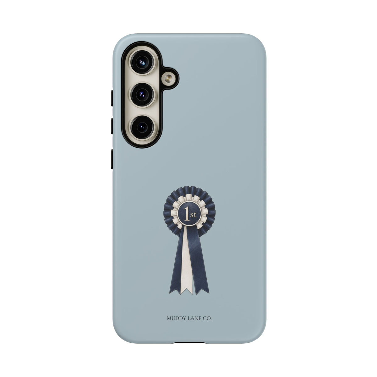 Rosette Tough Phone Case in Dusty Blue Matte