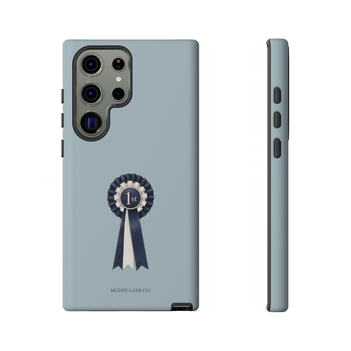 Rosette Tough Phone Case in Dusty Blue Matte