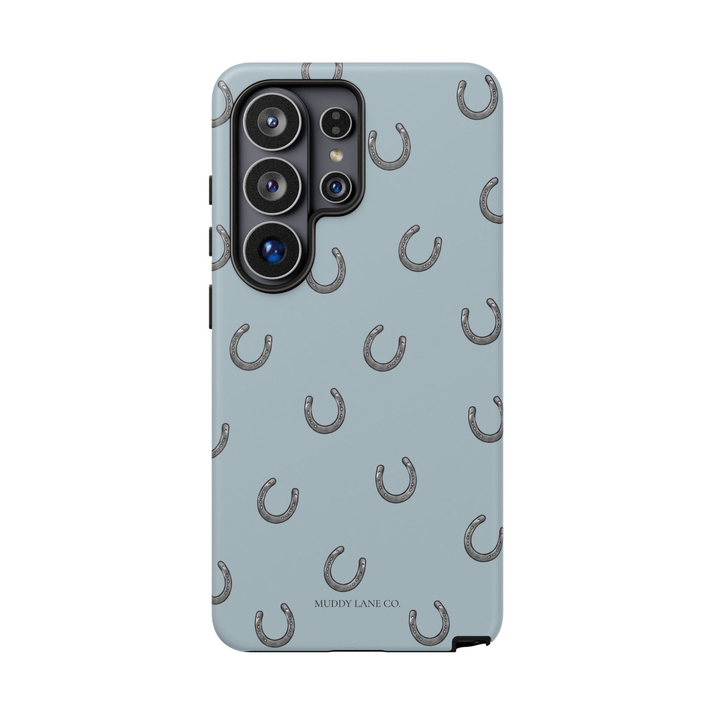 Horseshoe Pattern Tough Phone Case in Dusty Blue Matte