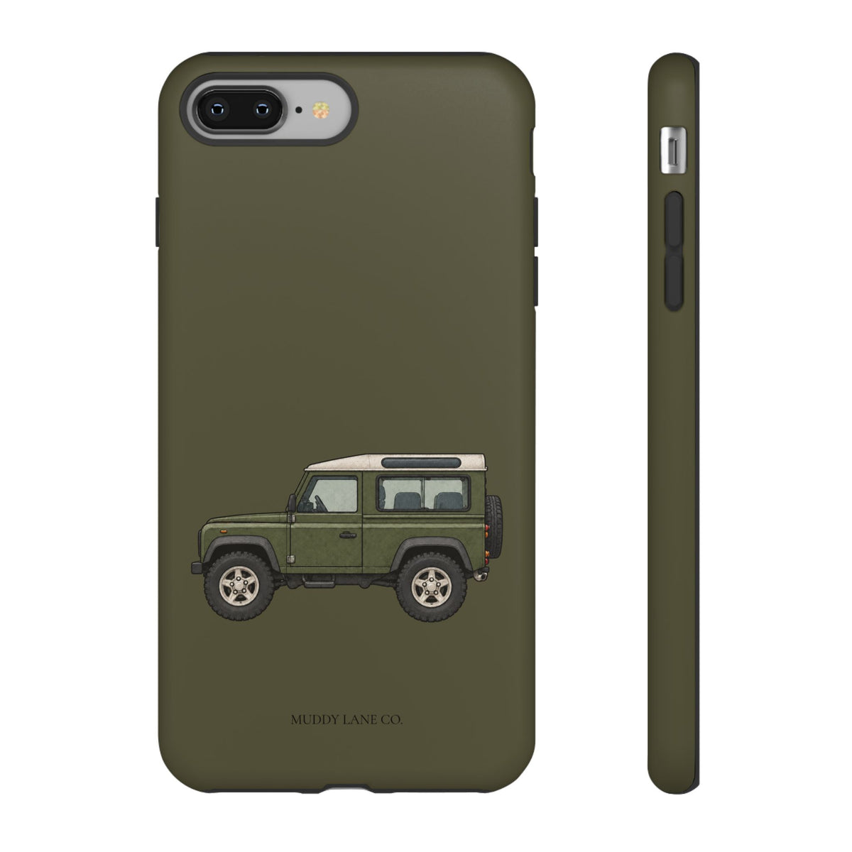 Green Classic 4x4 phone case in Muddy Green by Muddy Lane Co, photo 3