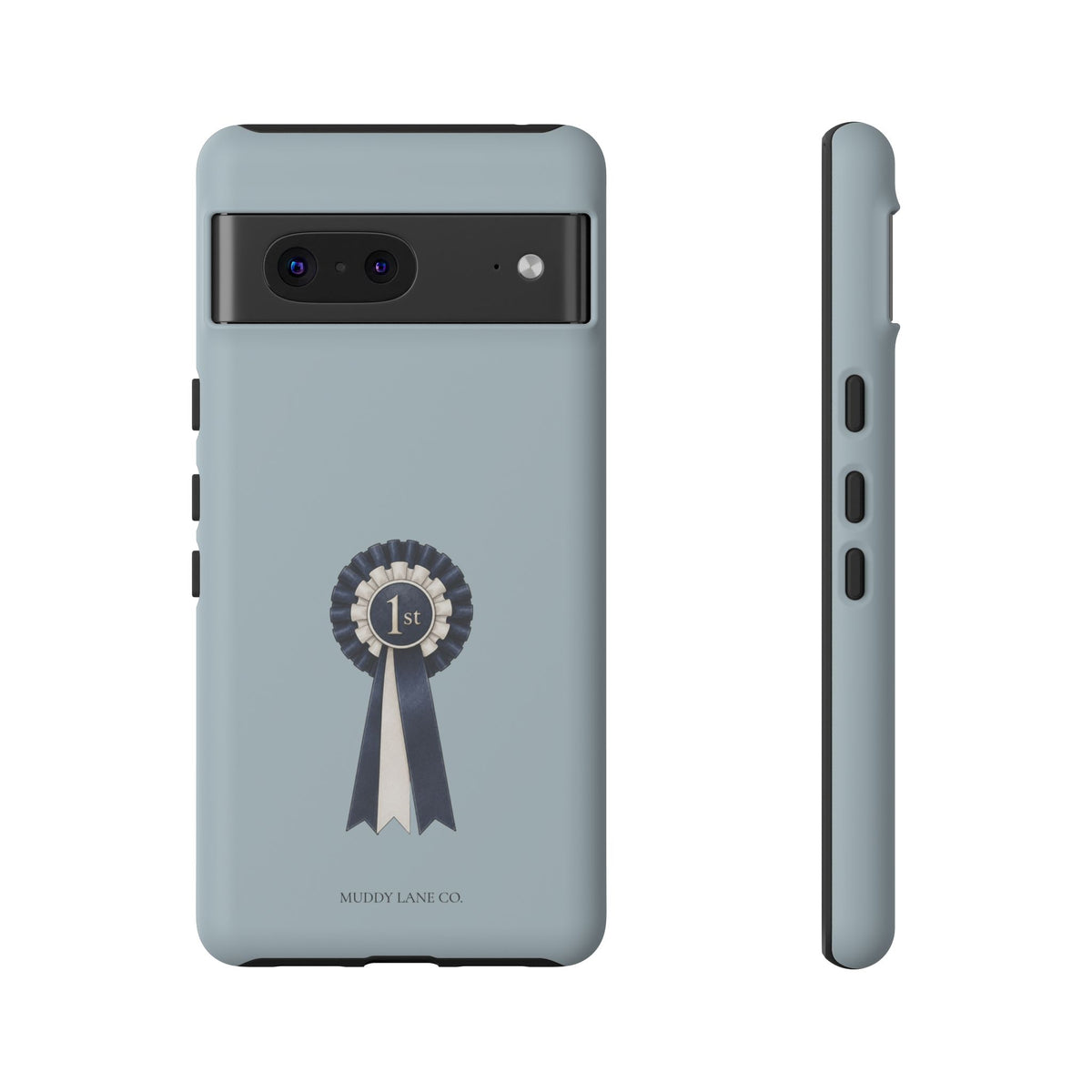 Rosette Tough Phone Case in Dusty Blue Matte