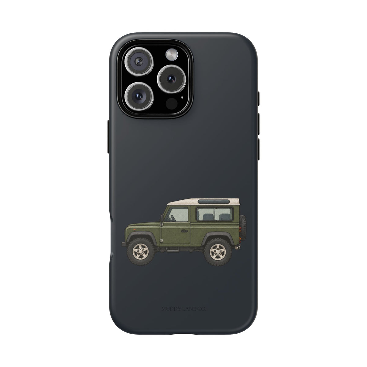 Green Classic 4x4 Tough Phone Case in Charcoal Navy Matte