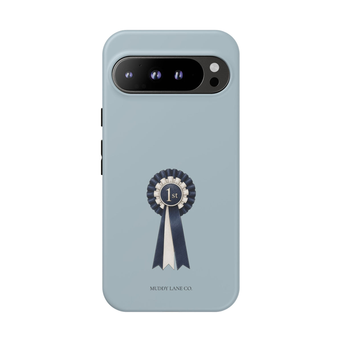 Rosette Tough Phone Case in Dusty Blue Matte