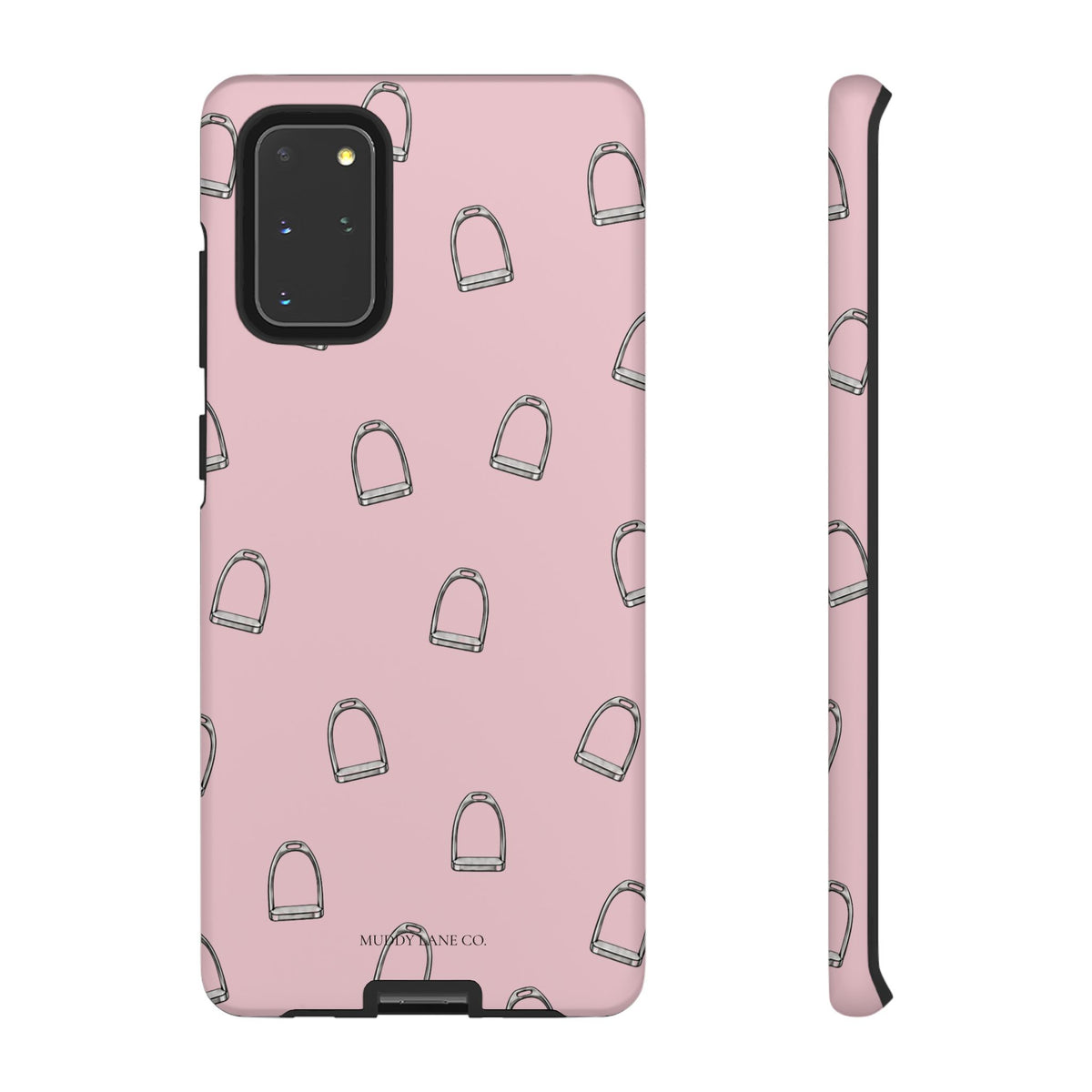 Stirrup Pattern Tough Phone Case in Soft Rosette Pink Matte