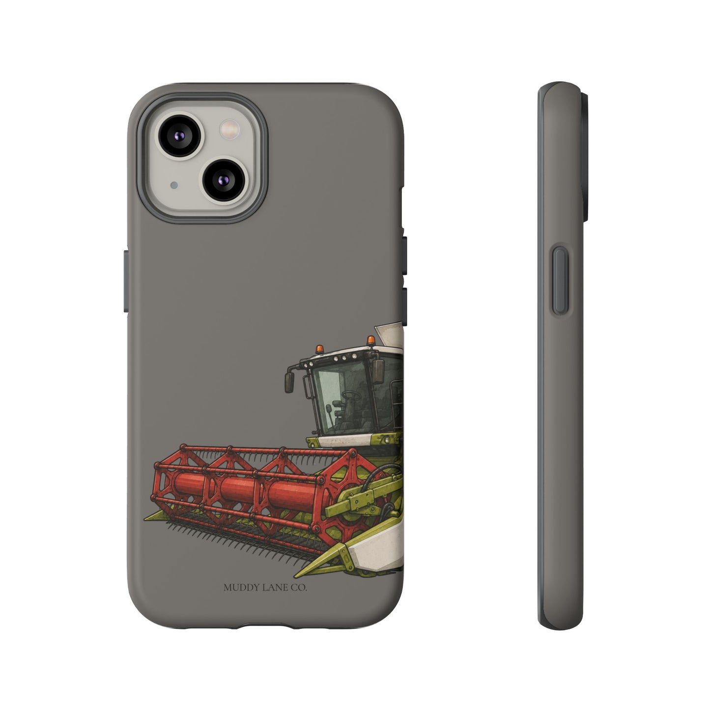 Combine Harvester Close-Up Tough Phone Case in Dark Grey Matte