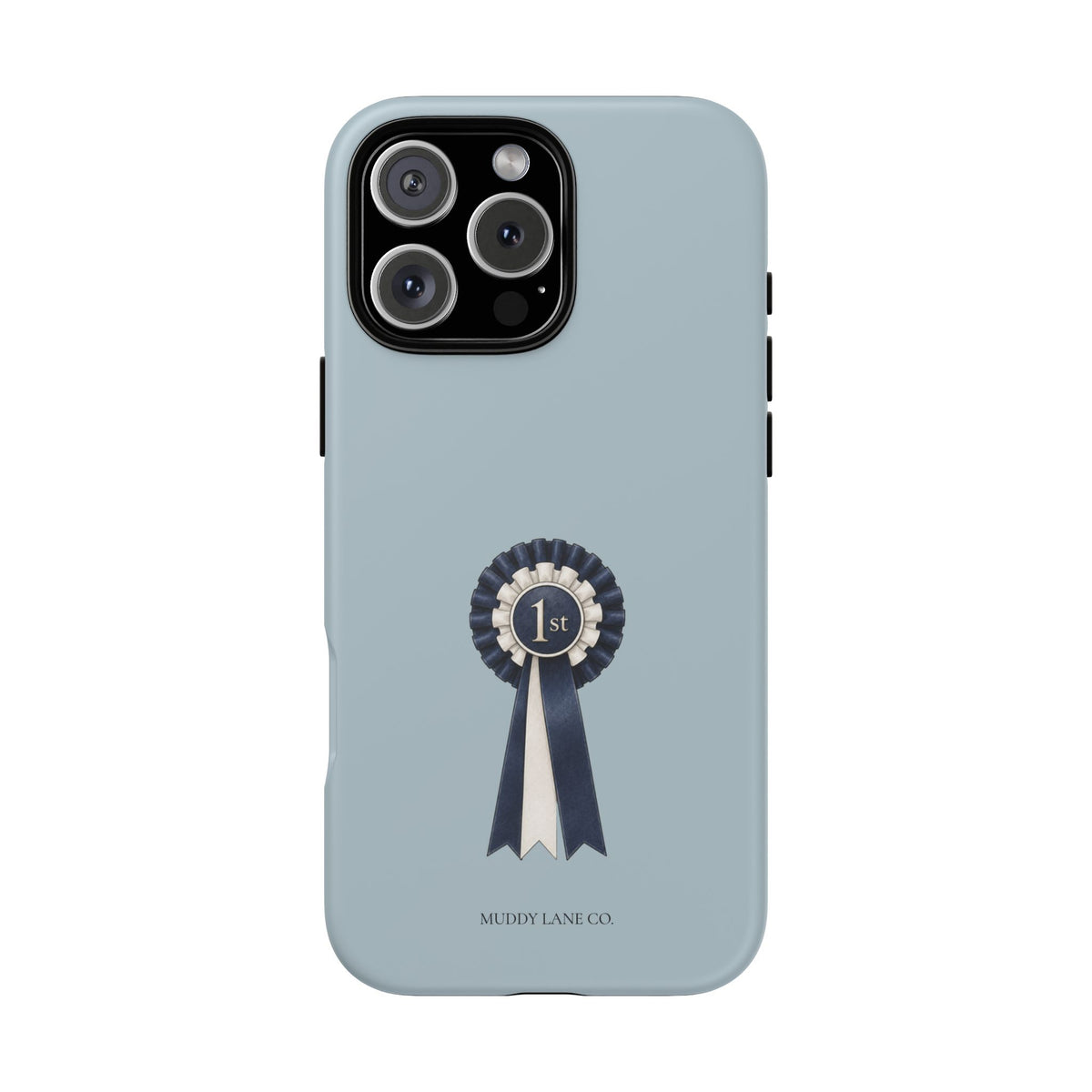 Rosette Tough Phone Case in Dusty Blue Matte