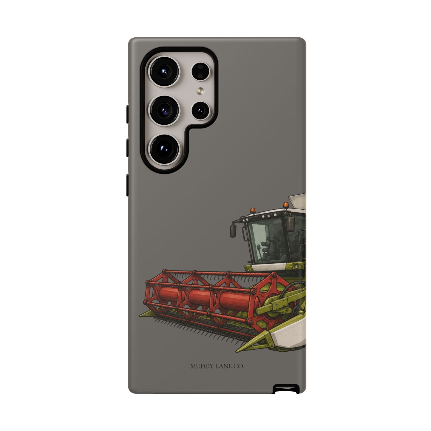 Combine Harvester Close-Up Tough Phone Case in Dark Grey Matte