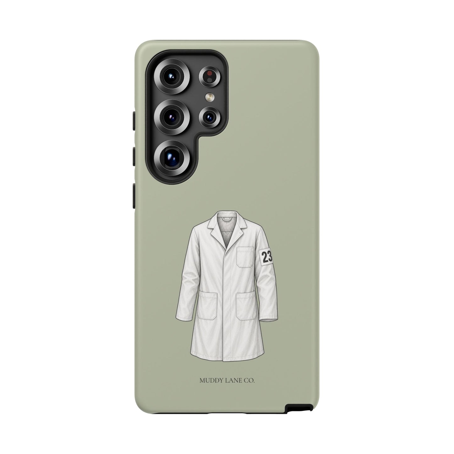 Showing Coat Tough Phone Case in Light Sage Matte