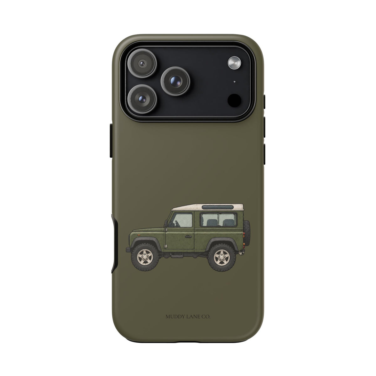 Green Classic 4x4 Tough Phone Case in Muddy Green Matte