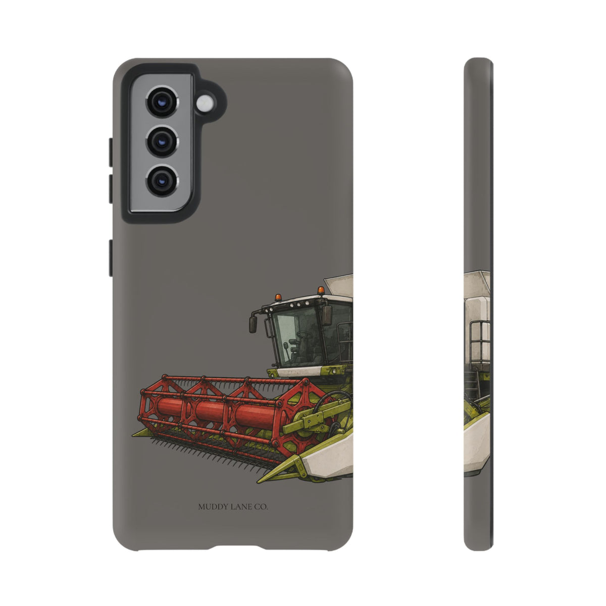 Combine Harvester Close-Up Tough Phone Case in Dark Grey Matte