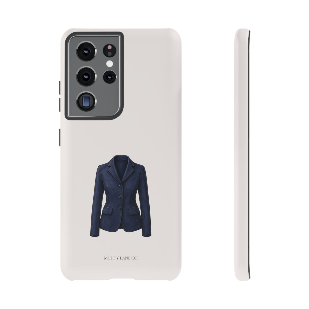 Navy Show Jacket Tough Phone Case in Warm Cream Matte