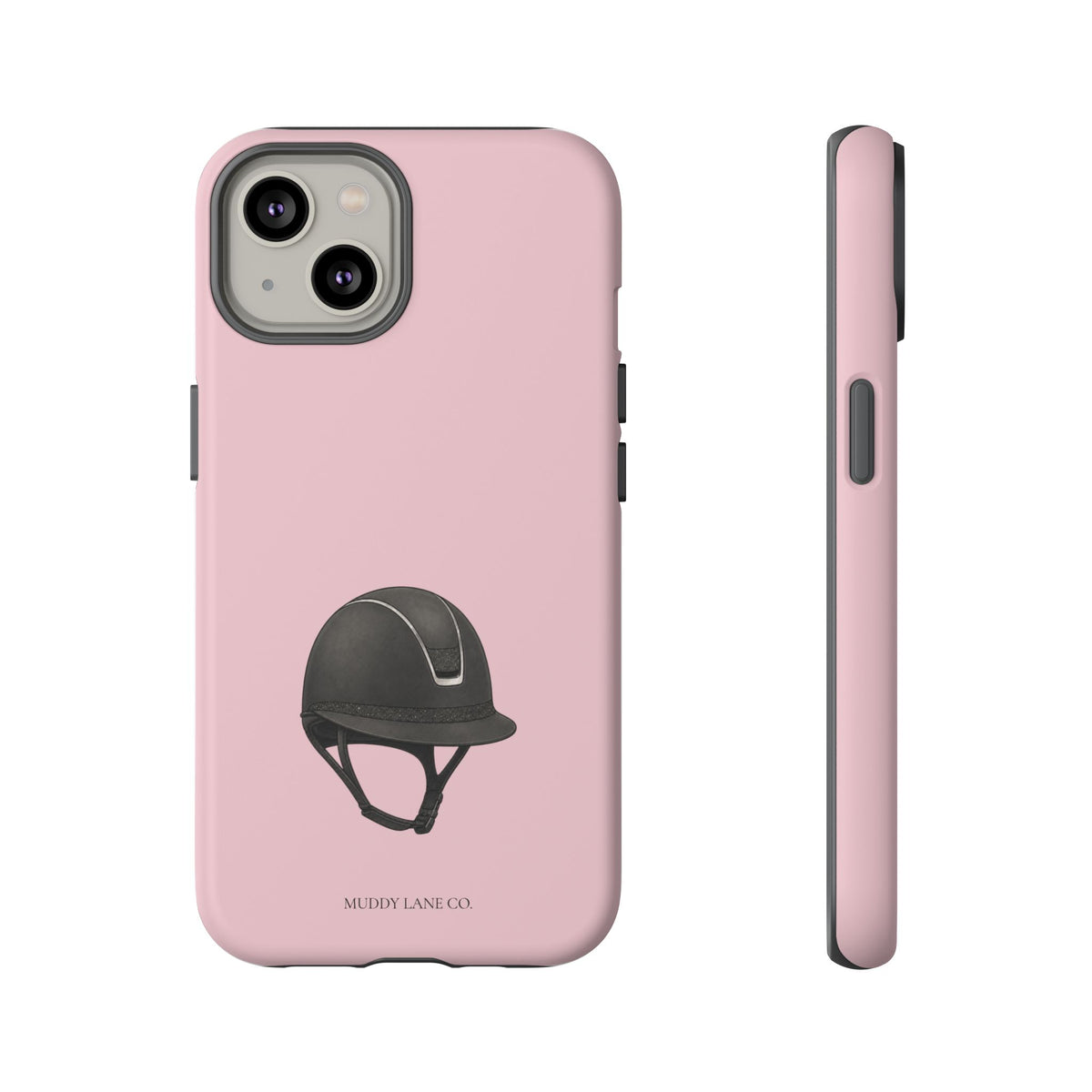 Riding Helmet Tough Phone Case in Soft Rosette Pink Matte