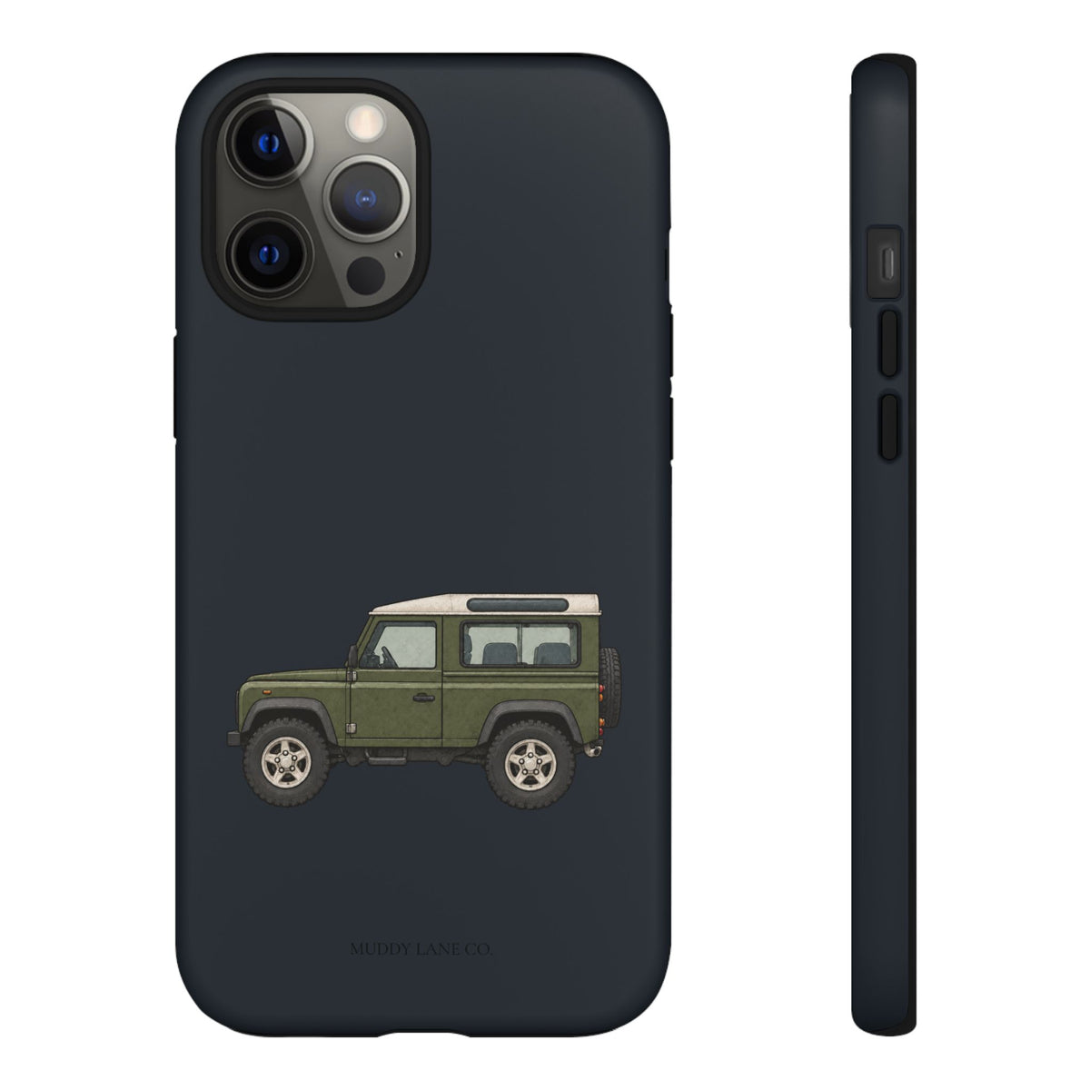 Green Classic 4x4 Tough Phone Case in Charcoal Navy Matte
