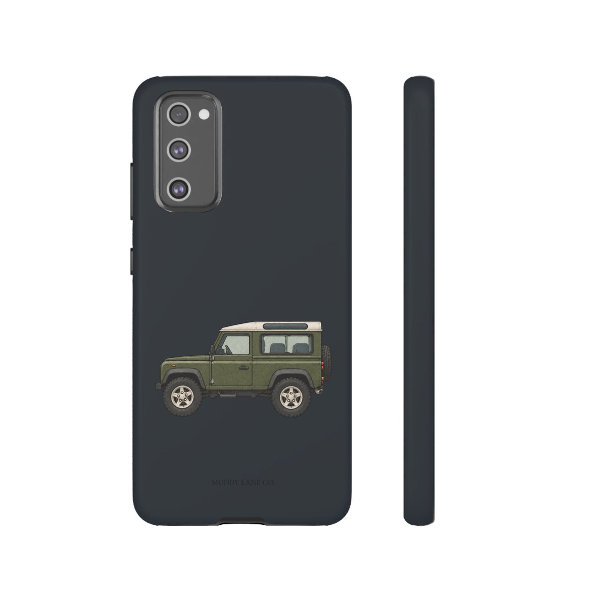 Green Classic 4x4 Tough Phone Case in Charcoal Navy Matte