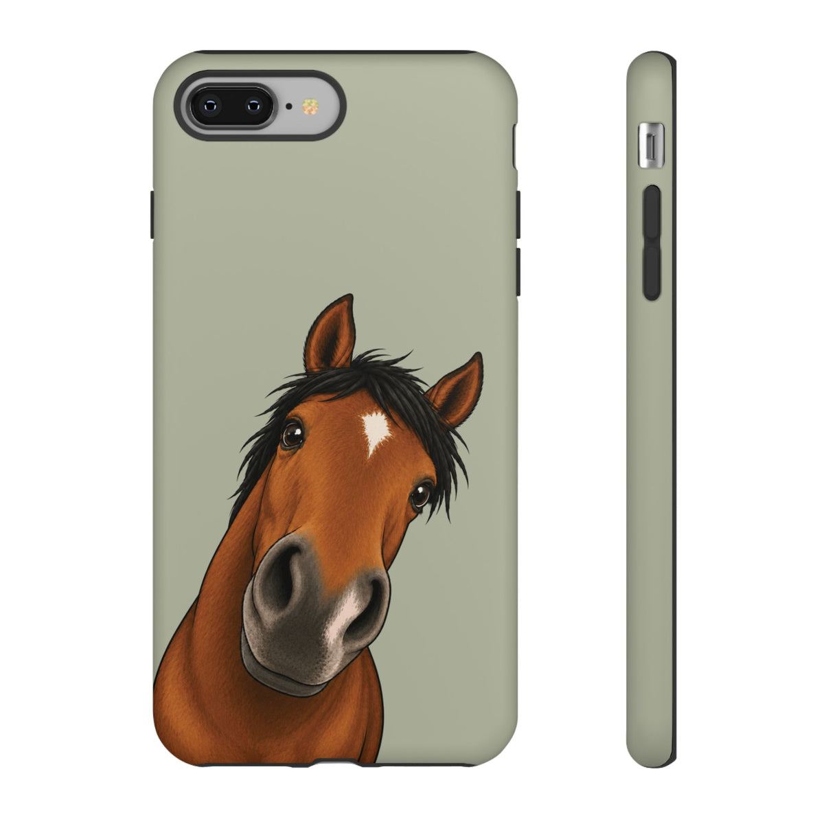 Boop Horse phone case in Light Sage by Muddy Lane Co, photo 3