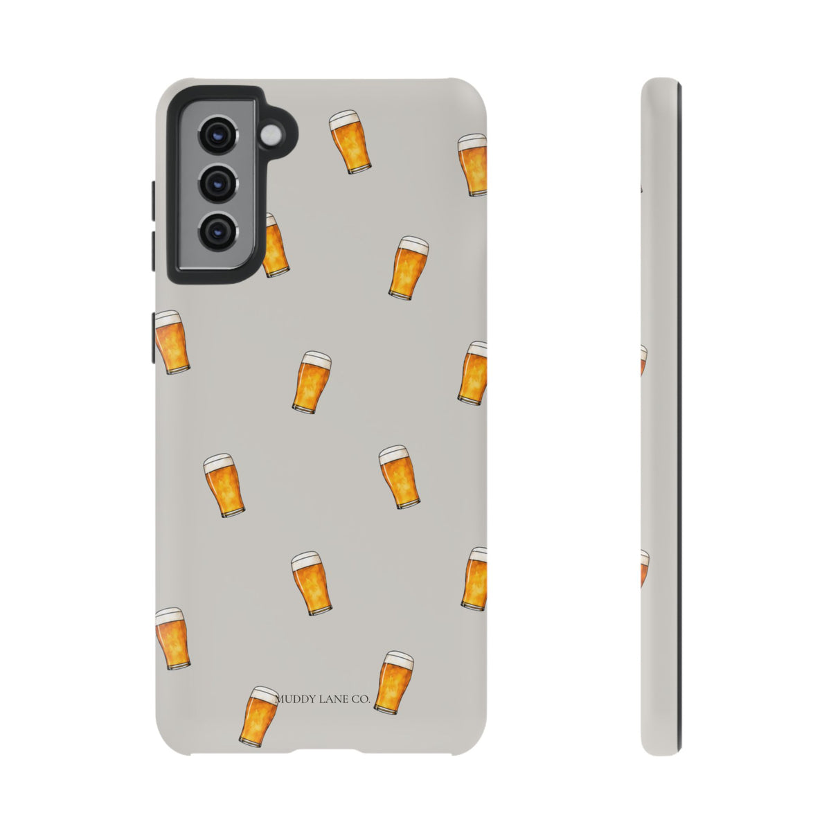 Pint Pattern Tough Phone Case in Soft Grey Matte