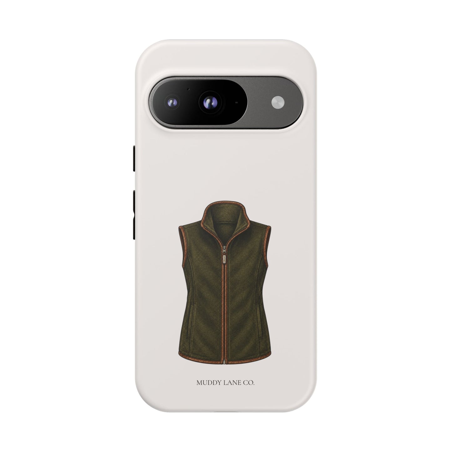 Country Gilet Tough Phone Case in Warm Cream Matte