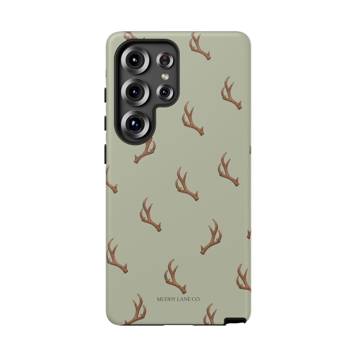 Antler Pattern Tough Phone Case in Light Sage Matte