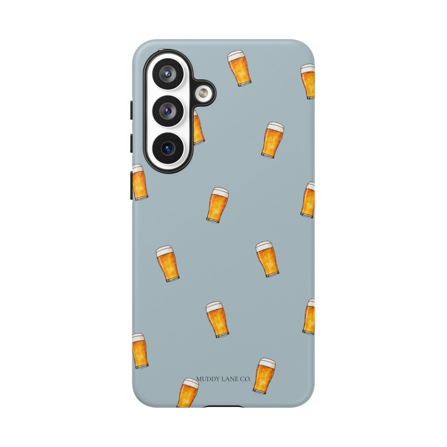 Pint Pattern Tough Phone Case in Dusty Blue Matte