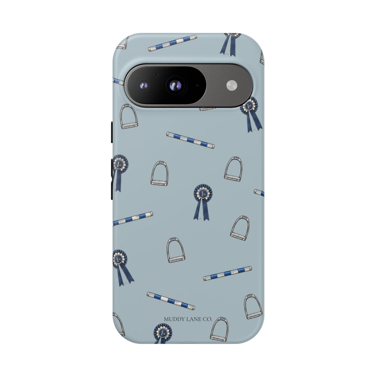 Show Day Pattern Tough Phone Case in Dusty Blue Matte