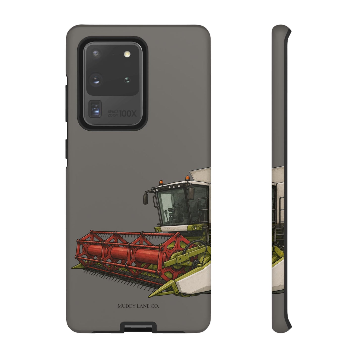 Combine Harvester Close-Up Tough Phone Case in Dark Grey Matte