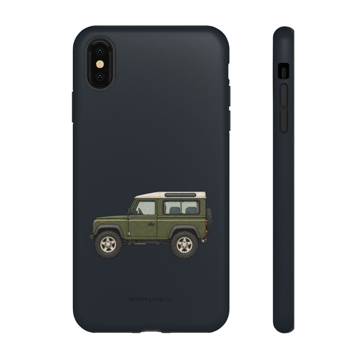 Green Classic 4x4 Tough Phone Case in Charcoal Navy Matte