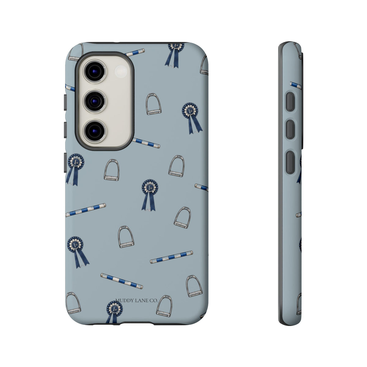 Show Day Pattern Tough Phone Case in Dusty Blue Matte
