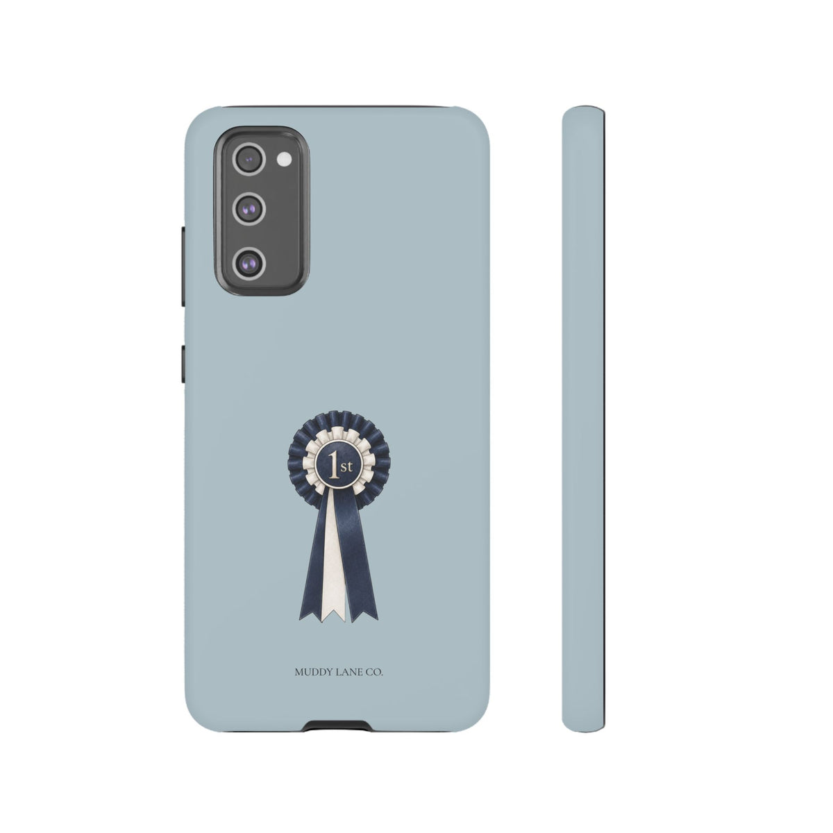 Rosette Tough Phone Case in Dusty Blue Matte