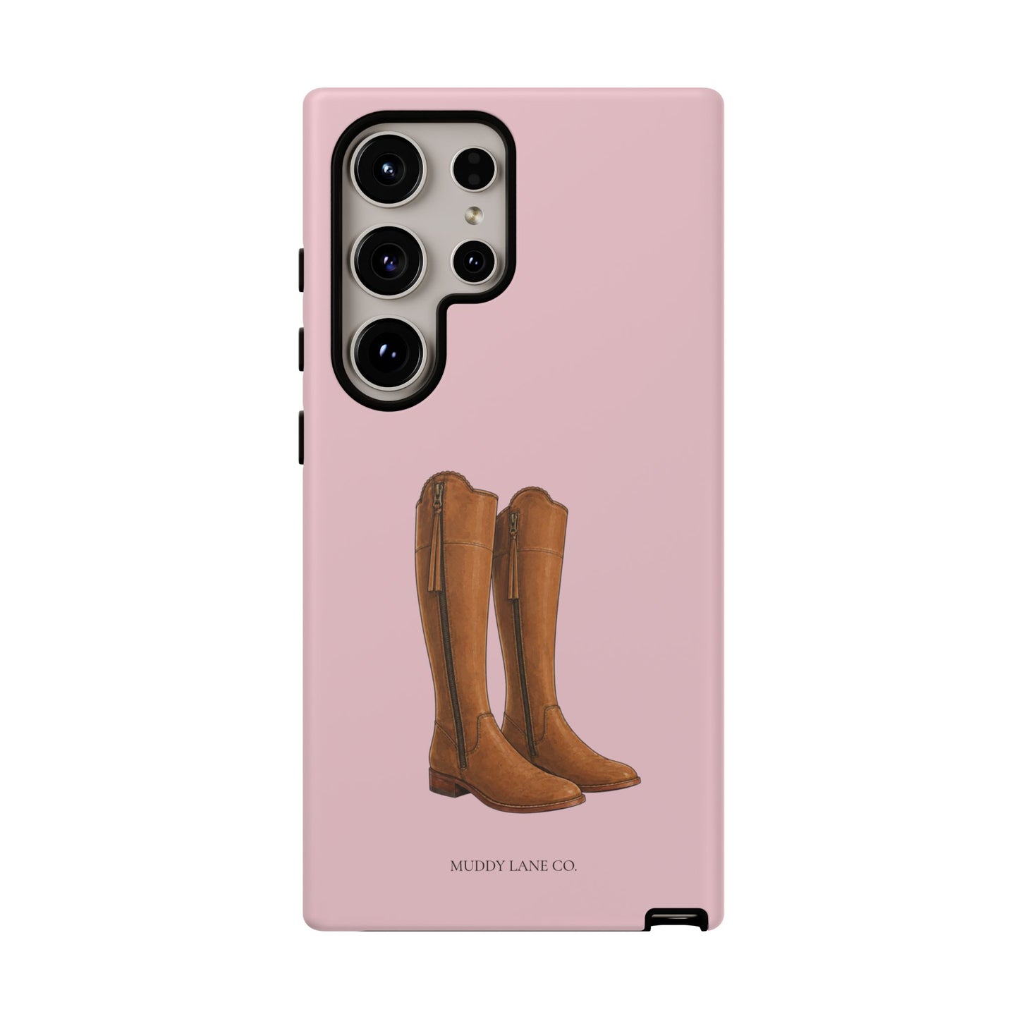 Riding Boots Tough Phone Case in Soft Rosette Pink Matte