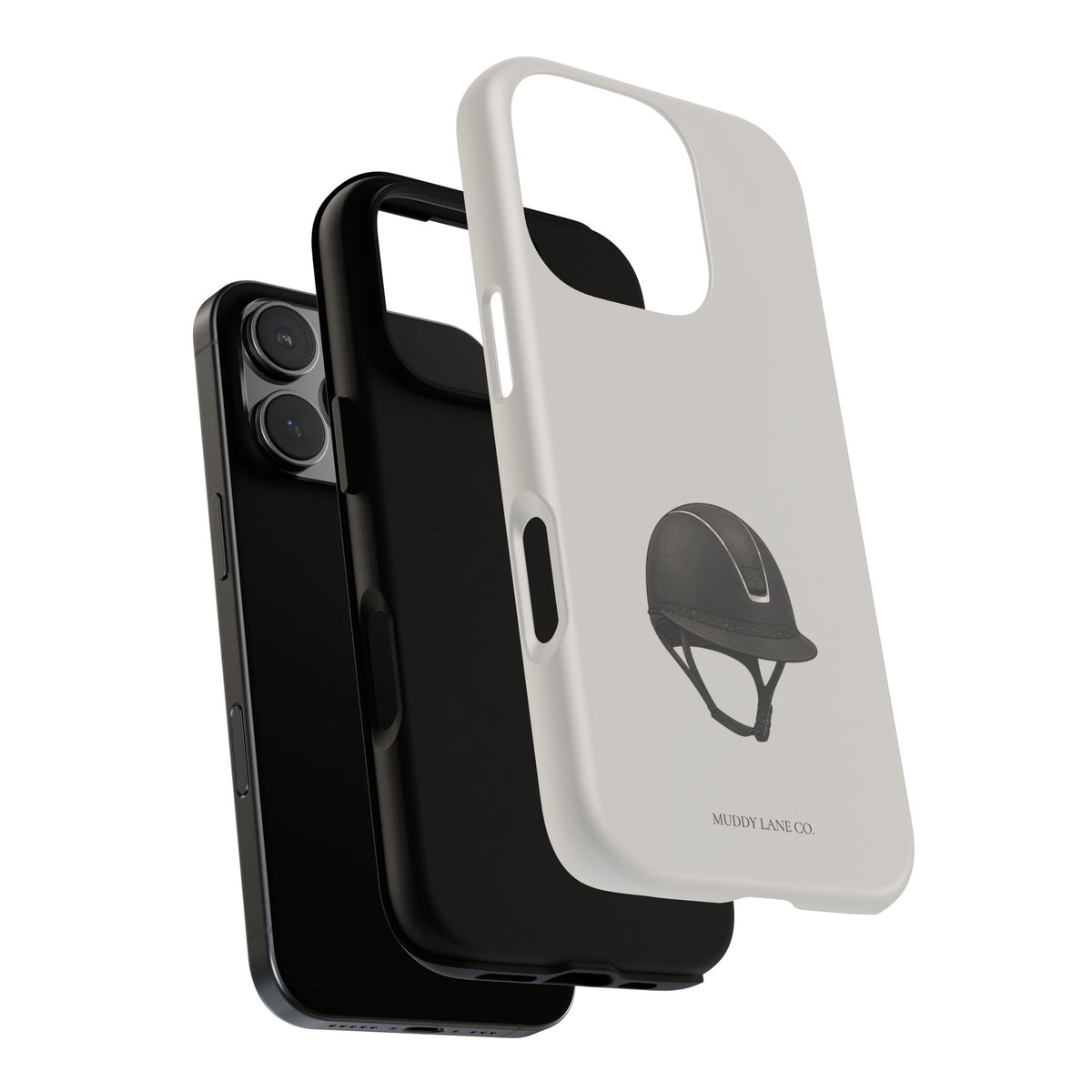 Riding Helmet Tough Phone Case in Soft Grey Matte