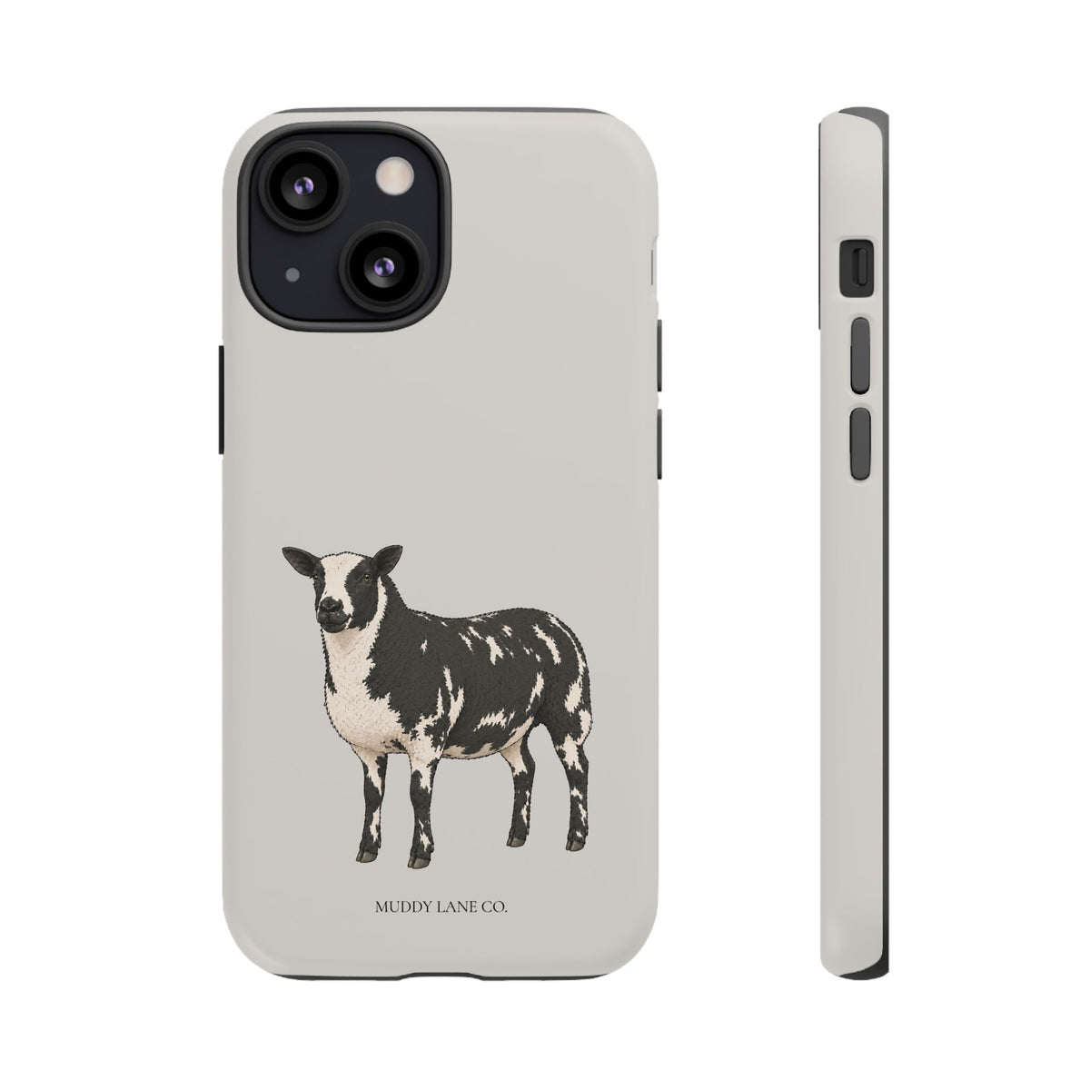 Dutch Spotted Sheep Tough Phone Case in Soft Grey Matte