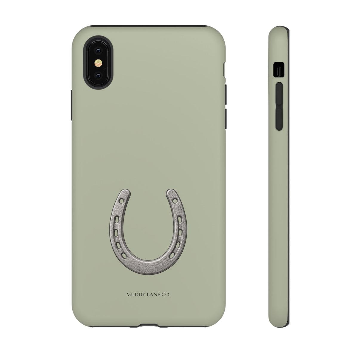 Horseshoe Tough Phone Case in Light Sage Matte