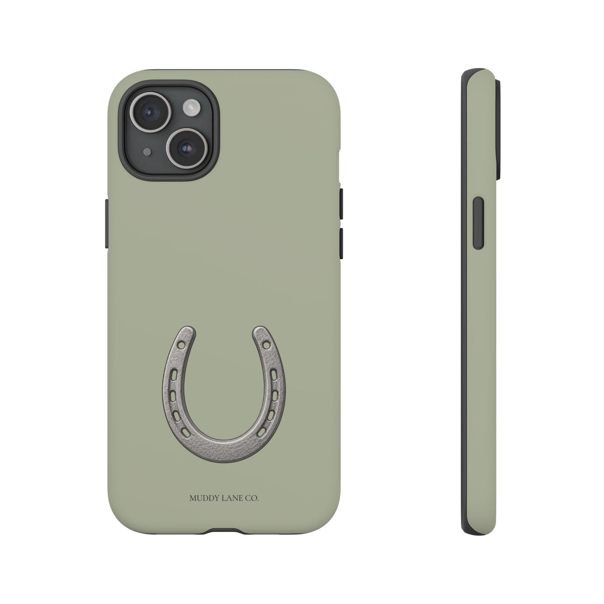 Horseshoe Tough Phone Case in Light Sage Matte